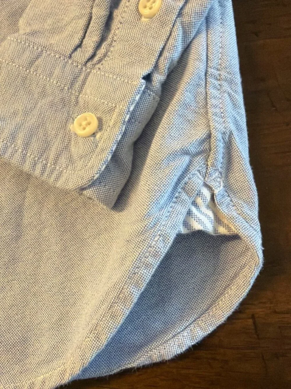 RALPH LAUREN Boys Big Pony Oxford Shirt Size 5 Blue Chambray Preppy